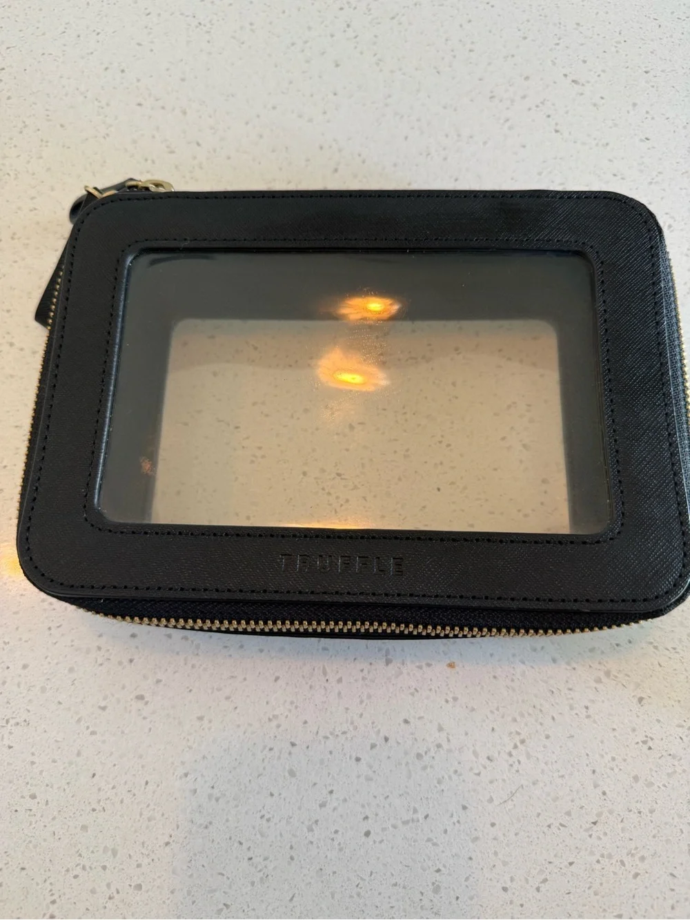 Truffle Black Clear-Window Cosmetic Pouch - Truffle Clarity Jetset